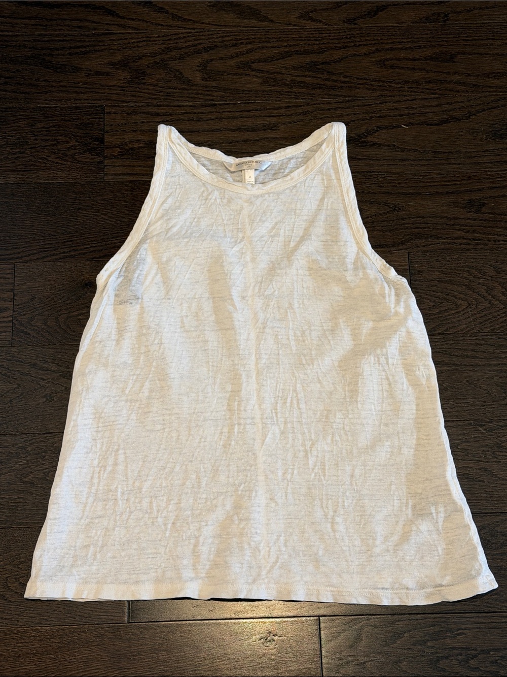 Banana Republic white 100% linen tank top Medium